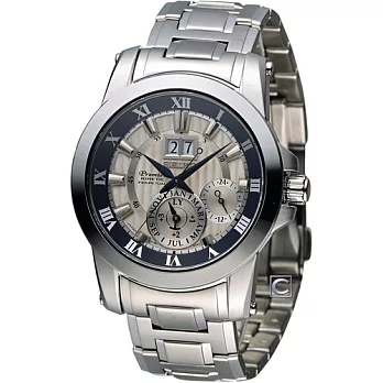 精工 SEIKO Premier 人動電能時尚腕錶 7D56-0AD0S SNP111J1銀色
