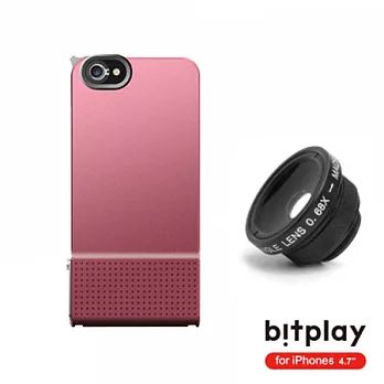 bitplay SNAP!6 for iPhone6 (4.7吋)金屬質感相機快門手機殼+廣角微距鏡頭組粉