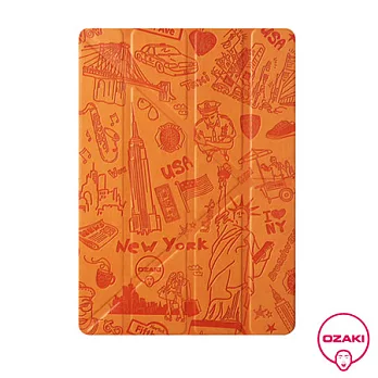 Ozaki O!coate Travel iPad Air 2 多角度多功能保護套紐約-橘色