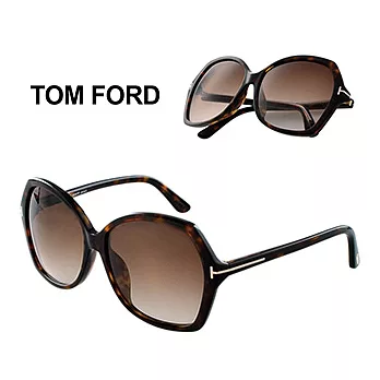 【TOM FORD】修飾臉型_名牌質感大框款太陽眼鏡 (咖啡 # TF9328-52F)咖啡