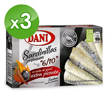 西班牙Dani 加強版辣味沙丁魚 90g 3盒入