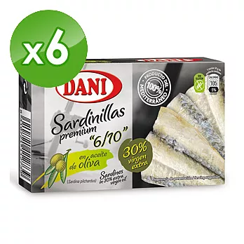西班牙Dani 特級初搾橄欖油漬沙丁魚 90g (6盒入)