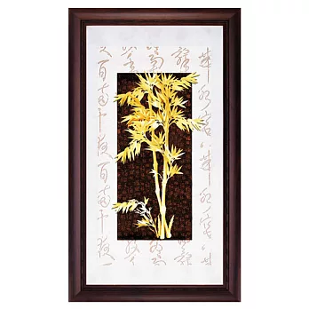 鹿港窯-立體金箔畫-節節高昇(彩金系列48x82cm)