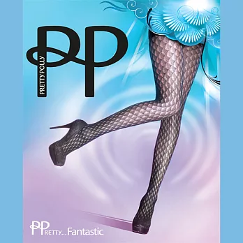 英國進口【Pretty Polly】麟紋修飾彈性絲襪Free SIZE