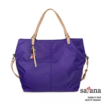 satana - 都會摩登 俐落2way大方包 - 藍紫色