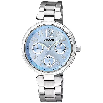 CITIZEN WICCA 甜蜜魔法愛戀時尚腕錶-藍X銀
