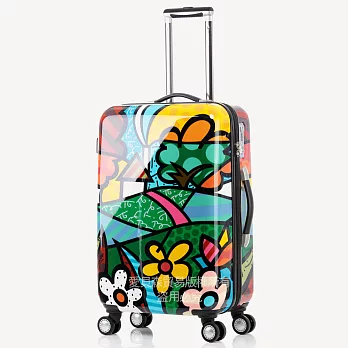 AOU & 美國BRITTO 旅行箱 28吋 TSA海關鎖 時尚潮流連線 (花園) 97-001A-D5