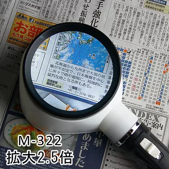 【日本I.L.K.】2.5x/80mm 日本製LED手電筒型放大鏡 #M-322