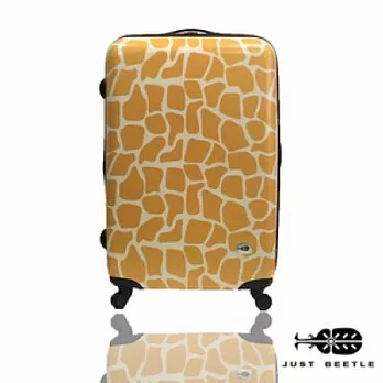 行李箱|28吋【JUST BEETLE】動物樂園系列*長頸鹿紋ABS輕硬殼旅行箱28吋金黃色