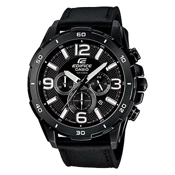 CASIO EDIFICE 賽車魅力超霸系列時尚三眼運動腕錶-黑-EFR-538L-1A