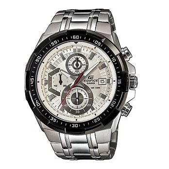 CASIO EDIFICE 黑暗騎士再現時尚三眼運動腕錶-白-EFR-539D-7A