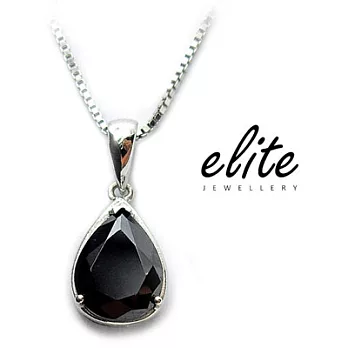 《伊麗珠寶》925純銀項鍊 - 天使之淚 Angel’s tears(黑曜石)