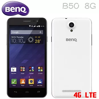 【BenQ 】B50 5吋 4G LTE 四核心雙卡雙待智慧手機-極簡白(公司貨)極簡白