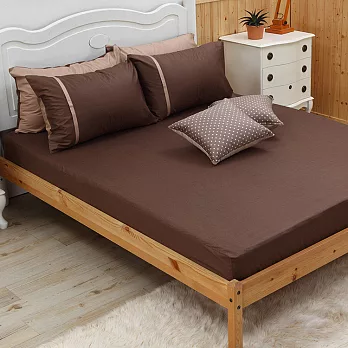 LITA麗塔 舒活系列 茶糖 單人二件式純棉薄床包枕套組