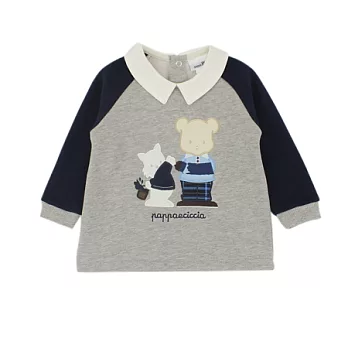 愛的世界 保暖磨毛長袖上衣-台灣製-100灰色