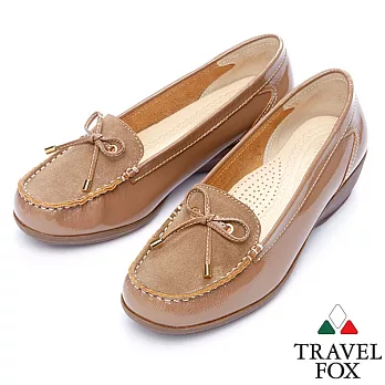 Travel Fox 1.5"層色蝴蝶結休閒鞋914863-06-35菸草