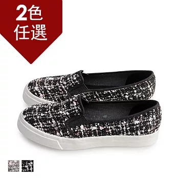 FUFA MIT混色毛呢懶人鞋 (U49) - 共兩色23黑