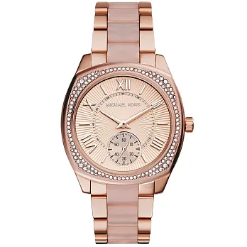 Michael Kors Bryn皇家約定晶鑽腕錶-玫瑰金