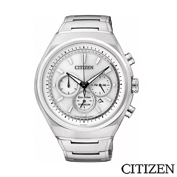 CITIZEN 星辰 Eco-Drive 超級鈦三眼計時腕錶 CA4021-51A
