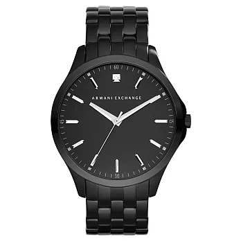 A│X Armani Exchange 颯爽型男時尚腕錶-黑