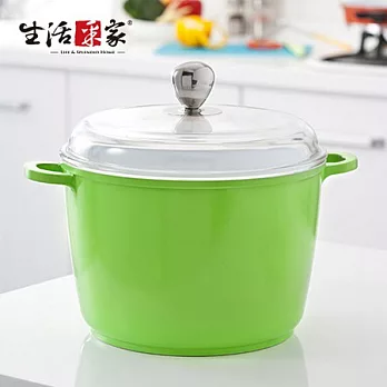 【生活采家】SGS檢驗通過24cm陶瓷不沾高深燉鍋_果綠#05016