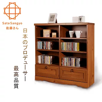 【Sato】PISTRO巴黎公寓雙抽開放書櫃‧幅90cm