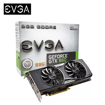 EVGA 艾維克 GTX960 2GB SSC ACX 2.0 顯示卡 (02G-P4-2966-KE)
