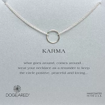 Dogeared KARMA 經典圓滿圈 銀色許願項鍊 雙層鍊設計新款 附原廠盒