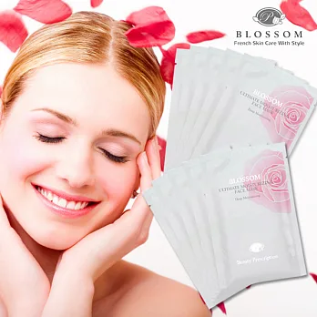 【BLOSSOM】玫瑰微膠原蛋白保濕嫩白面膜30ml*10片