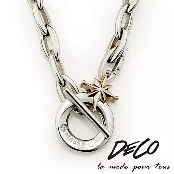 DECO X MASSA-G 【北極星戀曲-玫瑰】鍺鈦項鍊S