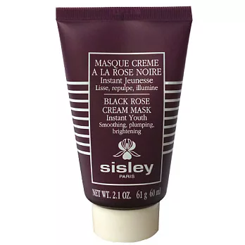 《Sisley 希思黎》黑玫瑰頂級乳霜抗老面膜(60ml)送黑玫瑰面膜(10ml)