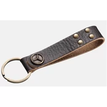 『摩達客』德國進口【Mercedes-Benz】賓士復古皮革logo設計鑰匙環 (附盒子)
