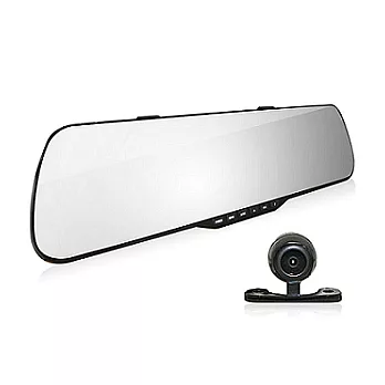 全視線 DA8000 前後雙鏡頭 後視鏡行車記錄器 (送16G Class10記憶卡+獨立開關三孔電源擴充座)