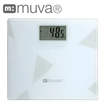 muva健康幾何學BMI電子體重計(典雅白)