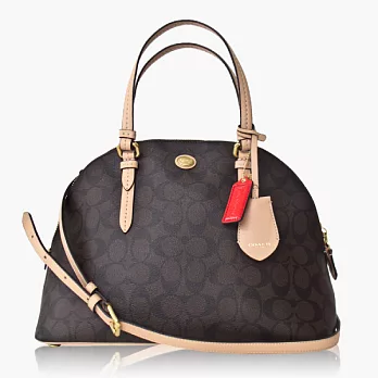 【COACH 多種背法】PVC / 肩背 / 斜背兩用包_深咖