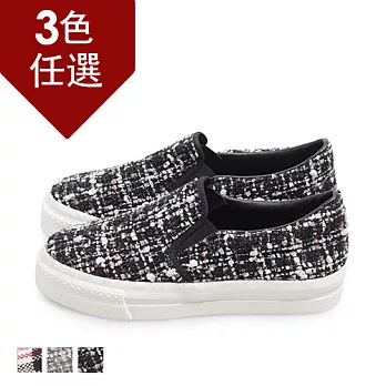 FUFA MIT 舒適休閒厚底懶人鞋(T76) - 共三色23黑