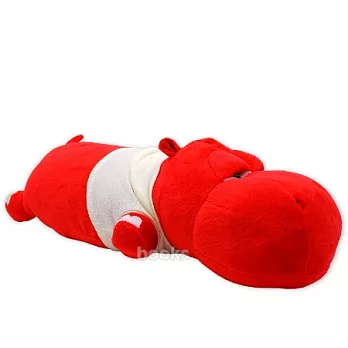 頑皮動物園【紅河馬】長形小抱枕