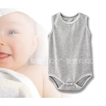 純棉無袖包屁衣 透氣背心哈衣 純棉 透氣 無袖 背心 包屁衣 哈衣 包臀衣S灰色無袖包屁衣