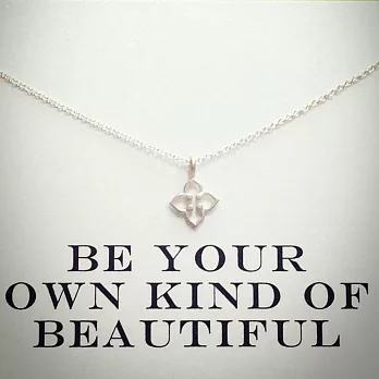 Dogeared 蜂蜜幸運草 OPEN CLOVER 銀色項鍊 成就專屬自己的美 附原廠盒