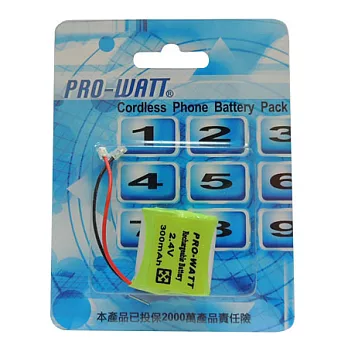 PRO-WATT P340萬用接頭 無線電話電池2.4V 300mAh