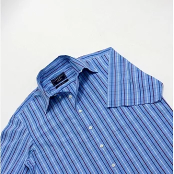 『摩達客』英國進口【Charles Tyrwhitt】高級紅藍線格短袖休閒襯衫A-M
