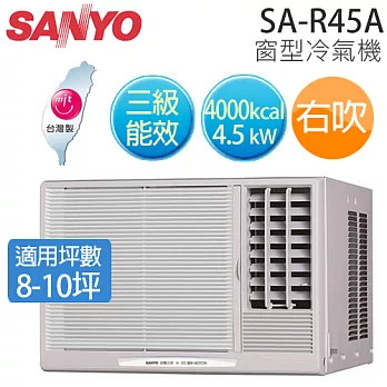 SANYO SA-R45A 三洋 ( 適用坪數8-10坪、4000kcal )三級窗型冷氣機(右吹).