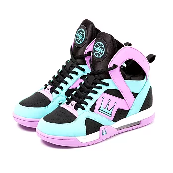 【DADA】 88 注目款炫彩高筒籃球鞋-女(紫綠-1151331006)8.5紫綠