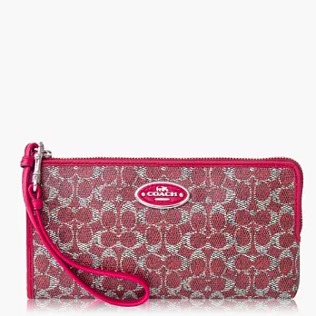 【COACH 攜帶便利】PVC / 晚宴包 / 手拿包(大款)_紅色