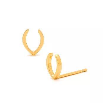 GORJANA 立體許願骨耳環 耳針式 鑲18K金 典雅簡約 Gisele吉賽兒款