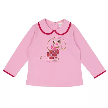 愛的世界純棉公主領長袖上衣台灣製-155粉紅色