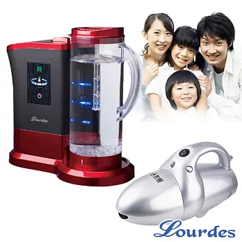 日本Lourdes 羅德氫騎兵負氫水(高濃度水素水)贈吸塵器HF-3213紅酒紅