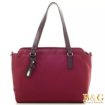 【B&G】紐約上城極簡風二用托特包(神秘棗紅)