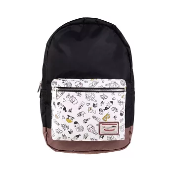 【Doughnut】爵爵貓叔塗鴉後背包/電腦包-俏皮黑