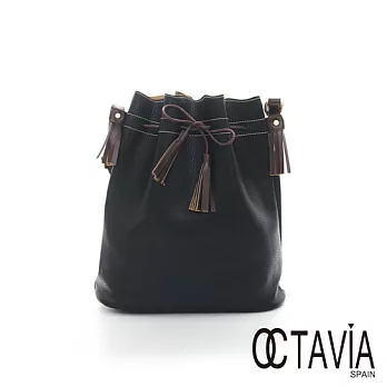 OCTAVIA 8 - 京都味 日系流蘇水桶包 - 簡約黑簡約黑